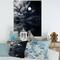 Designart - Full Moon In Cloudy Night Sky IV - Nautical & Coastal Canvas Wall Art Print